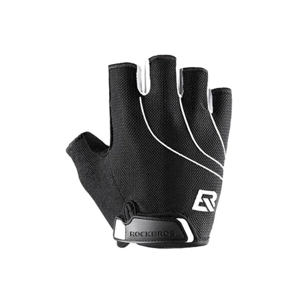 Guantes cortos de Ciclismo Rockbros blanco/negro